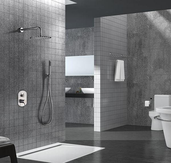 Grifería Empotrada Monomando Moscú Cromo