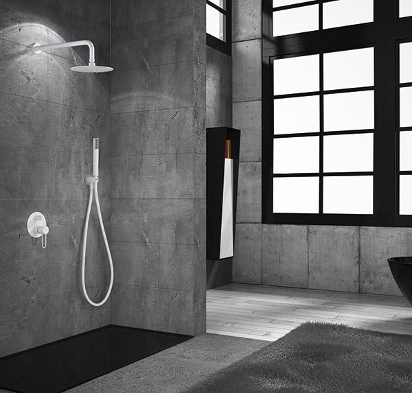 Grifería Empotrada Monomando Milos Blanco Mate