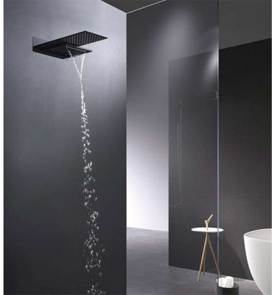 Columna de ducha empotrada Sumatra con premarco negro [ VAROBATH ] ⋆  VAROBATH | Un baño increíble