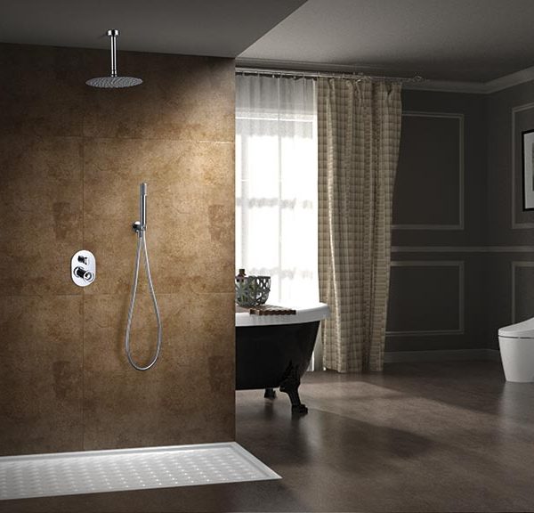 Grifería Empotrada Monomando Vesubio Cromo