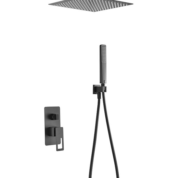 Grifería Empotrada Monomando Estocolmo Negro Mate