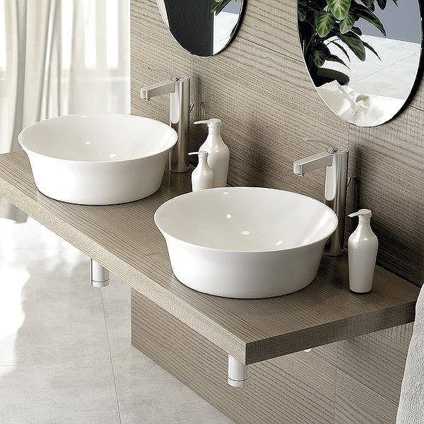 Encimera cerámica rectangular THIN para mueble de baño