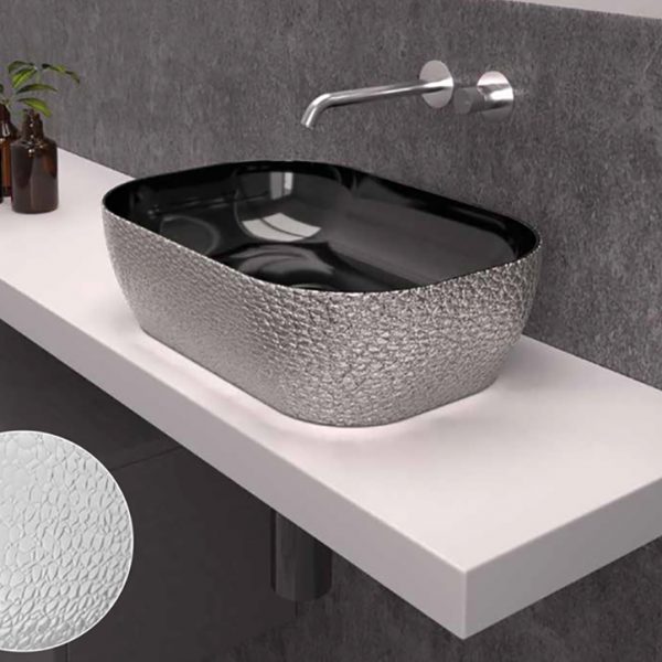 Lavabo Porcelana Nalon Plata 45,5x32x13,5