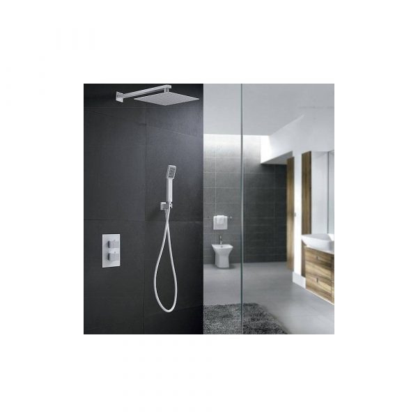 Ducha Empotrada Termostática Cies Blanco Mate