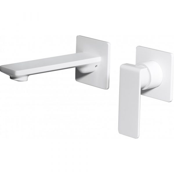 Grifería Empotrada Monomando lavabo Fiyi Blanco Mate