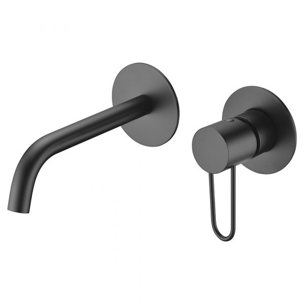 Grifería Empotrada Monomando lavabo Milos Negro Mate