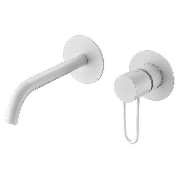 Grifería Empotrada Monomando lavabo Milos Blanco Mate