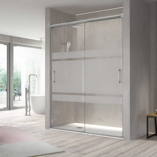 Frontal Ducha Betty BT111 2 Puertas Correderas Vidrio Decor Bali