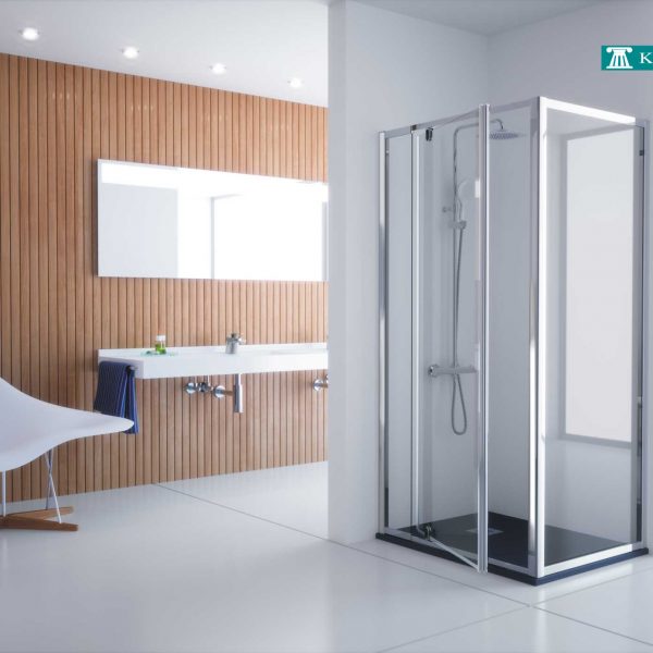 Frontal Ducha S300 TR503 16 Puerta Abatible Pivotante Vidrio Transparente