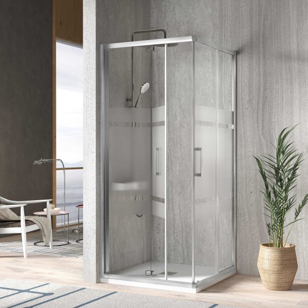 Angular Ducha S300 TR705+TR707 Plegable + Corredera Decor Bali