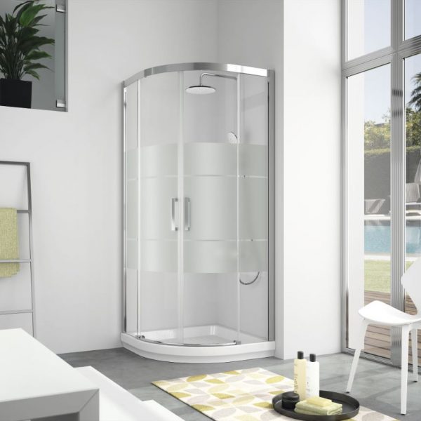 Semicircular Ducha S400 CU130/131 2 Fijos + 2 Puertas Corredera Decor Clio