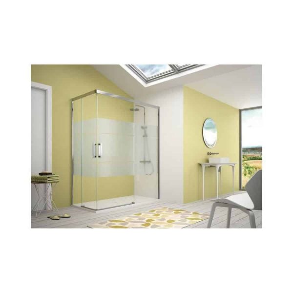 Angular Ducha S400 CU607+Cu607 2 Fijos + 2 Puertas Corredera Decor Clio