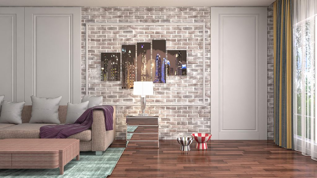 Azulejos imitación ladrillo, muestra una estancia única MAPERI