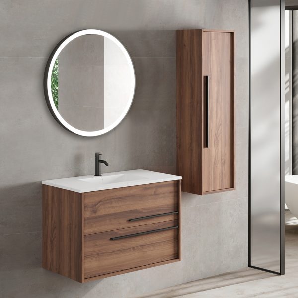 Mueble Aqua 2 Cajones Con Lavabo Flat Suspendido