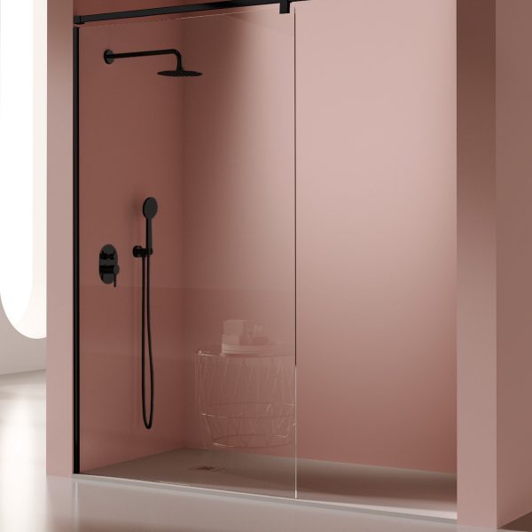 Panel fijo de Ducha Acero Inox Negro Mate FS633 05.