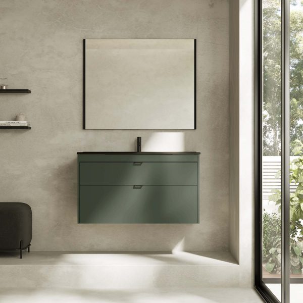 Mueble Logika Compact Suspendido 2 Cajones Lavabo Integrado.