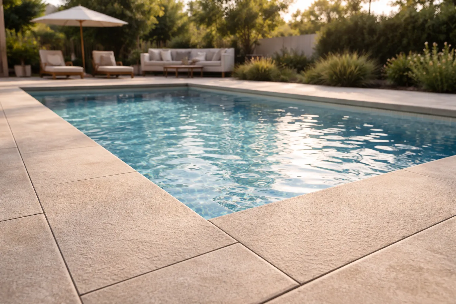 bordes de piscina porcelánicos